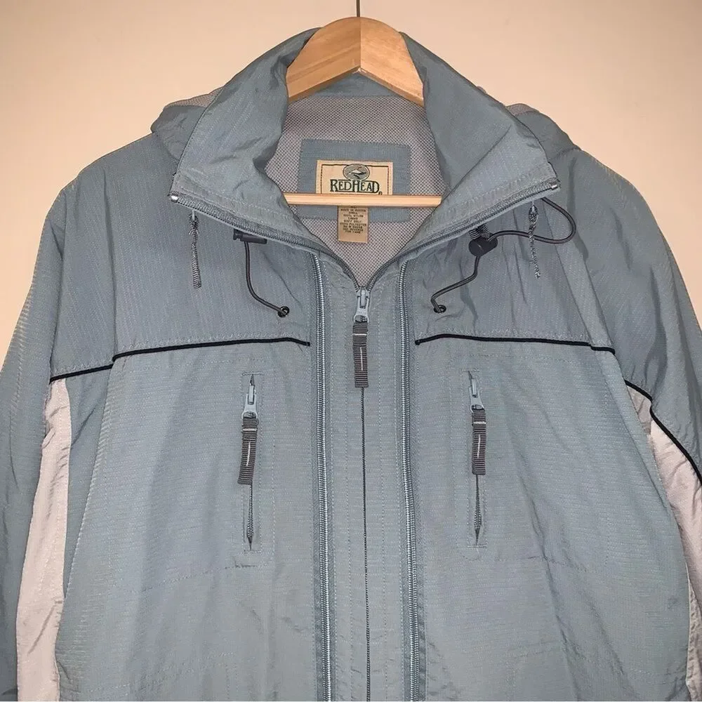 Light Blue 3 Season Jacket Coat Women’s XL Conversion Vest Weather Resistant